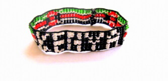 African Beaded Kenyan Flag Elastic (Fits All Wrists)Bracelets